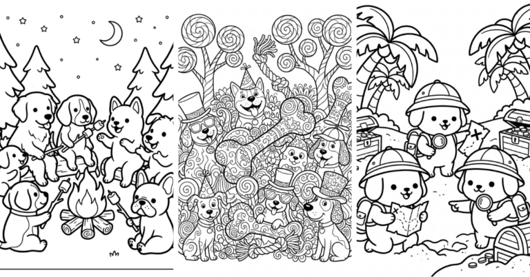 Dog Coloring Pages Free Printable — 15 Designs