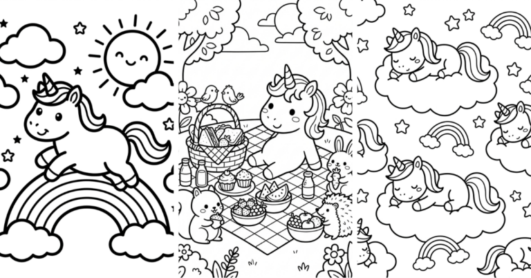 Unicorn Coloring Pages for Girls Printable