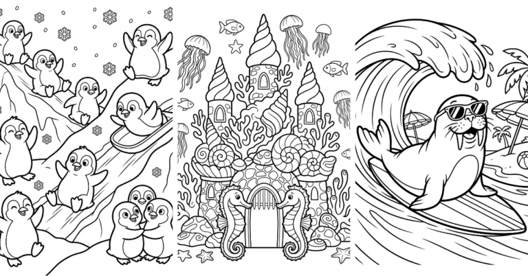 Ocean Animals Coloring Pages Printable