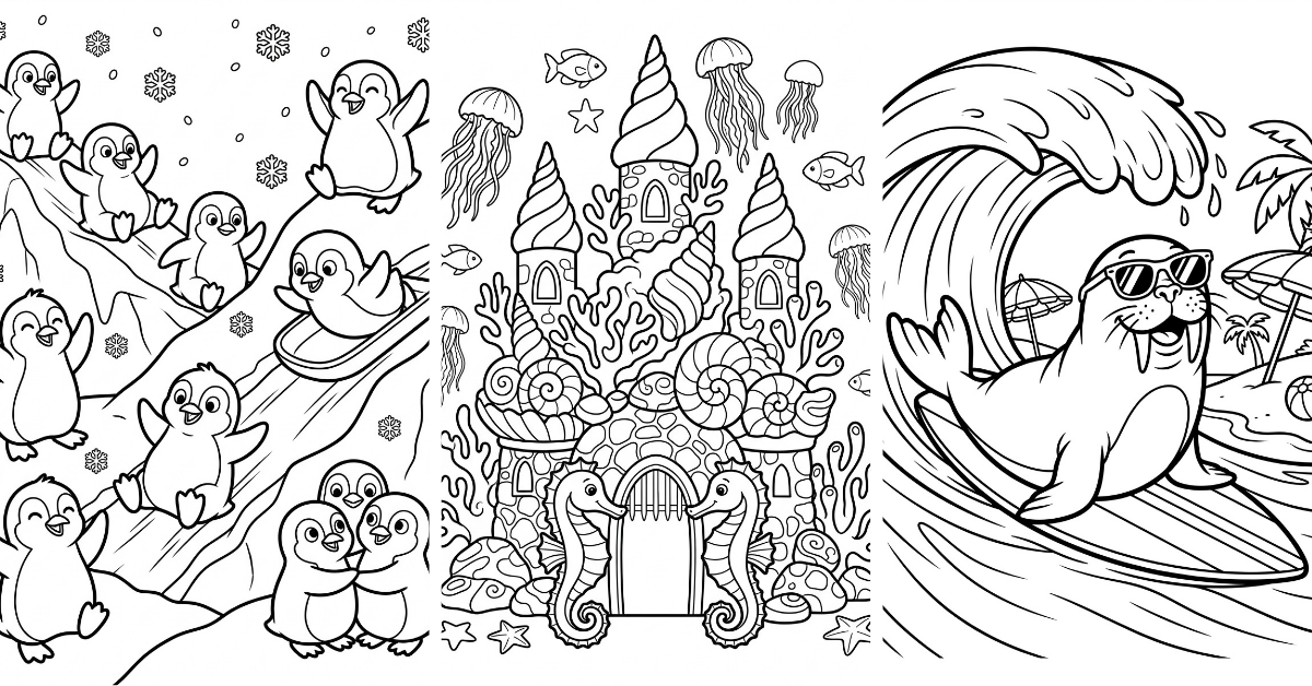 Ocean Animals Coloring Pages Printable