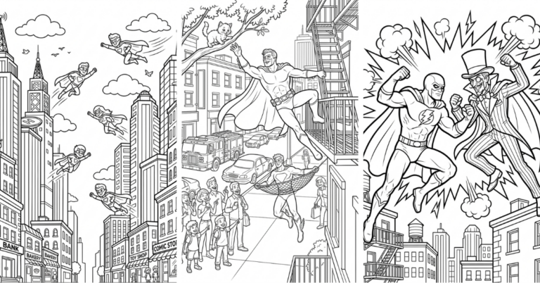 Superhero Coloring Pages Free PDF Kids