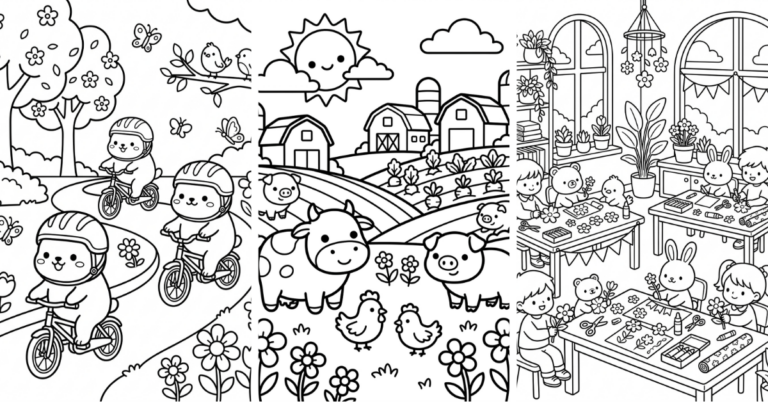 spring coloring pages free printable