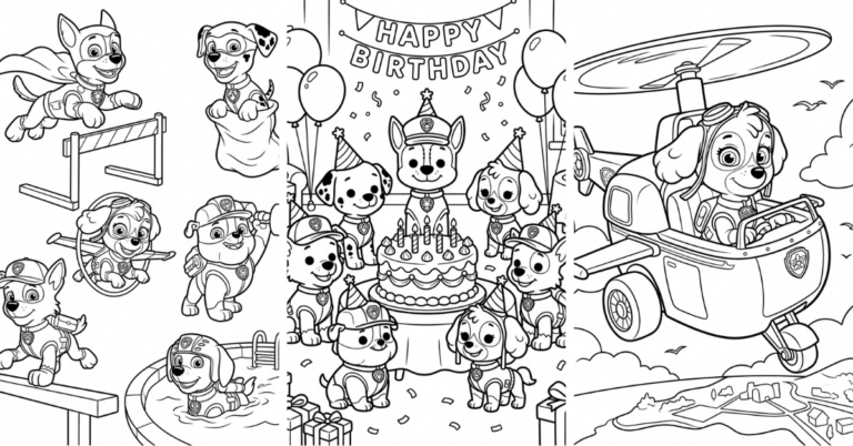 paw patrol coloring pages free