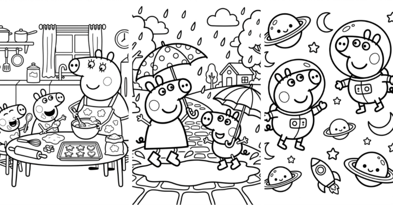 peppa pig coloring pages free
