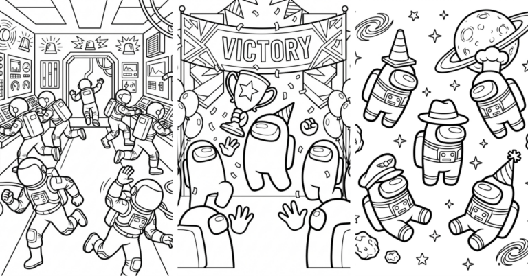 among us coloring pages free