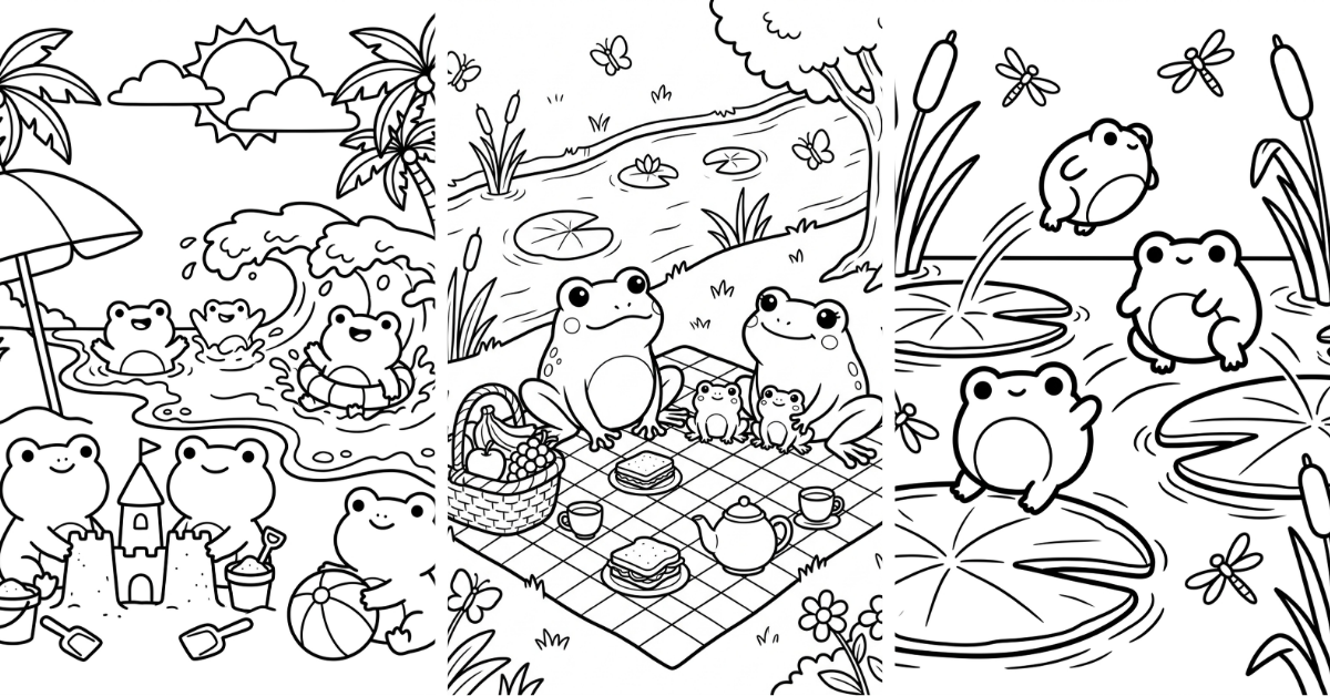 Frog Coloring Pages for Kids Free to Print