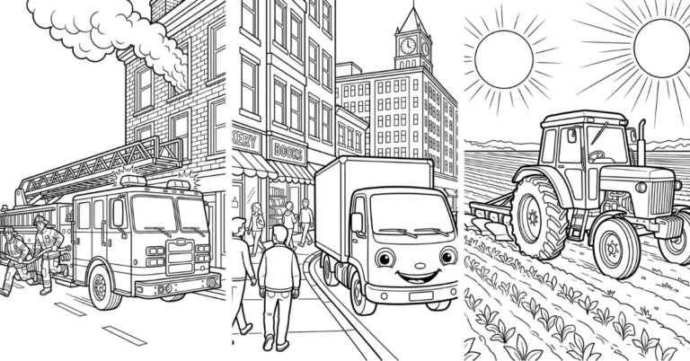 Truck Coloring Pages for Boys Free Easy