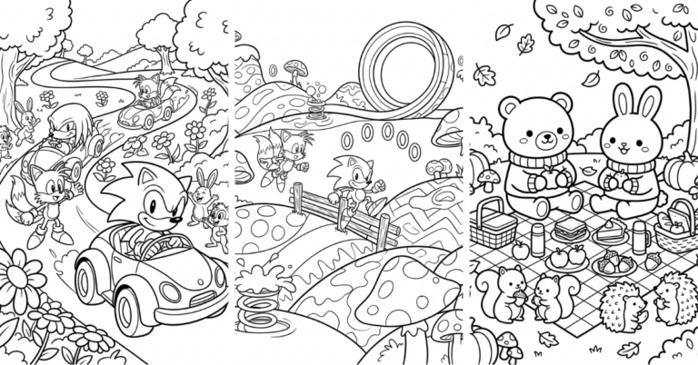 sonic coloring pages free