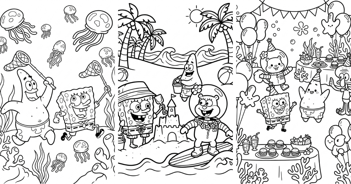 spongebob coloring pages free