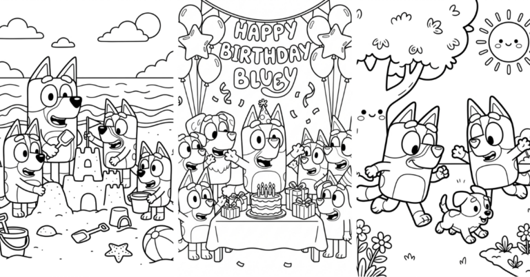 bluey coloring pages free printable