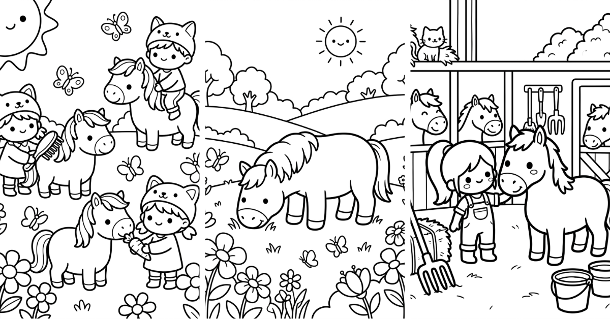 Horse Coloring Pages Free Printable Easy & Hard
