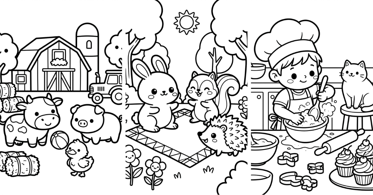 Pre-K Coloring Pages Free PDF Toddler Friendly