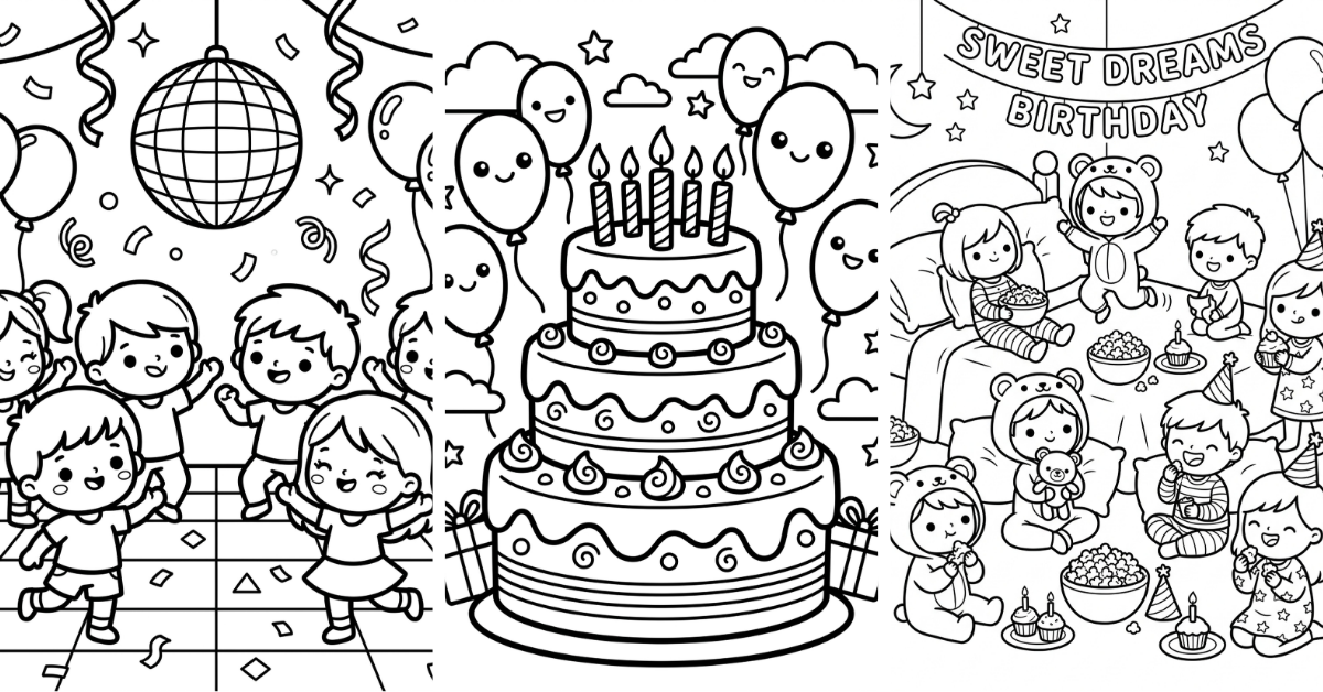 Birthday Coloring Pages Free Happy Birthday