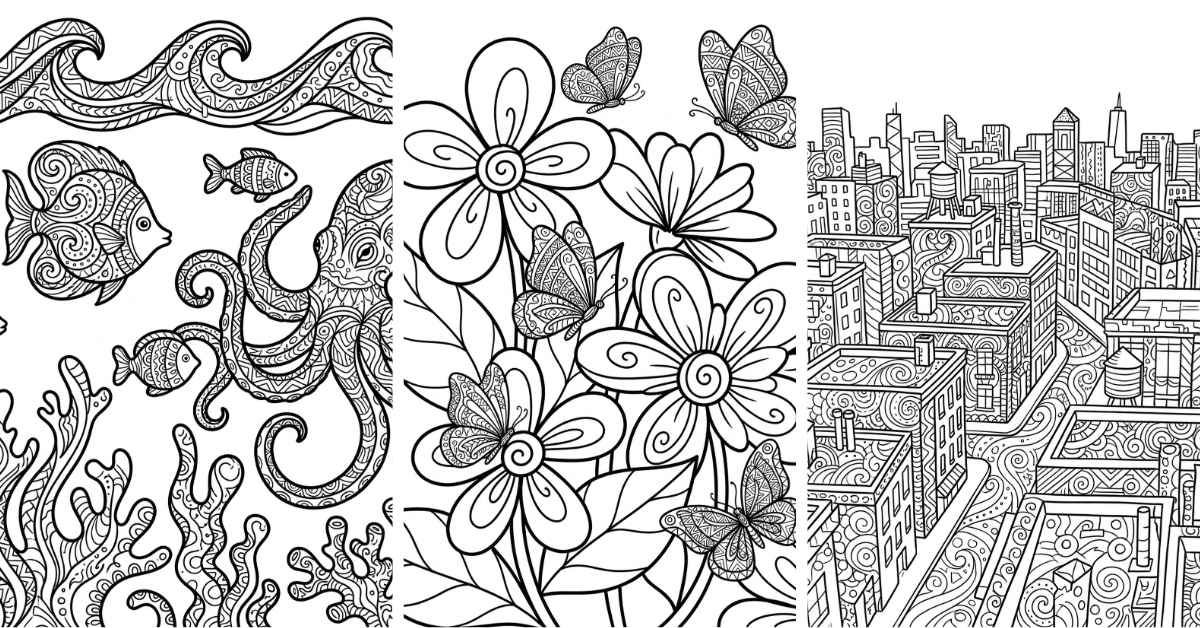 Free Printable Zentangle Patterns Coloring Pages