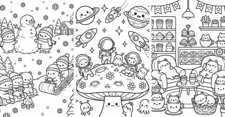 Kawaii Coloring Pages Cute Free Printable