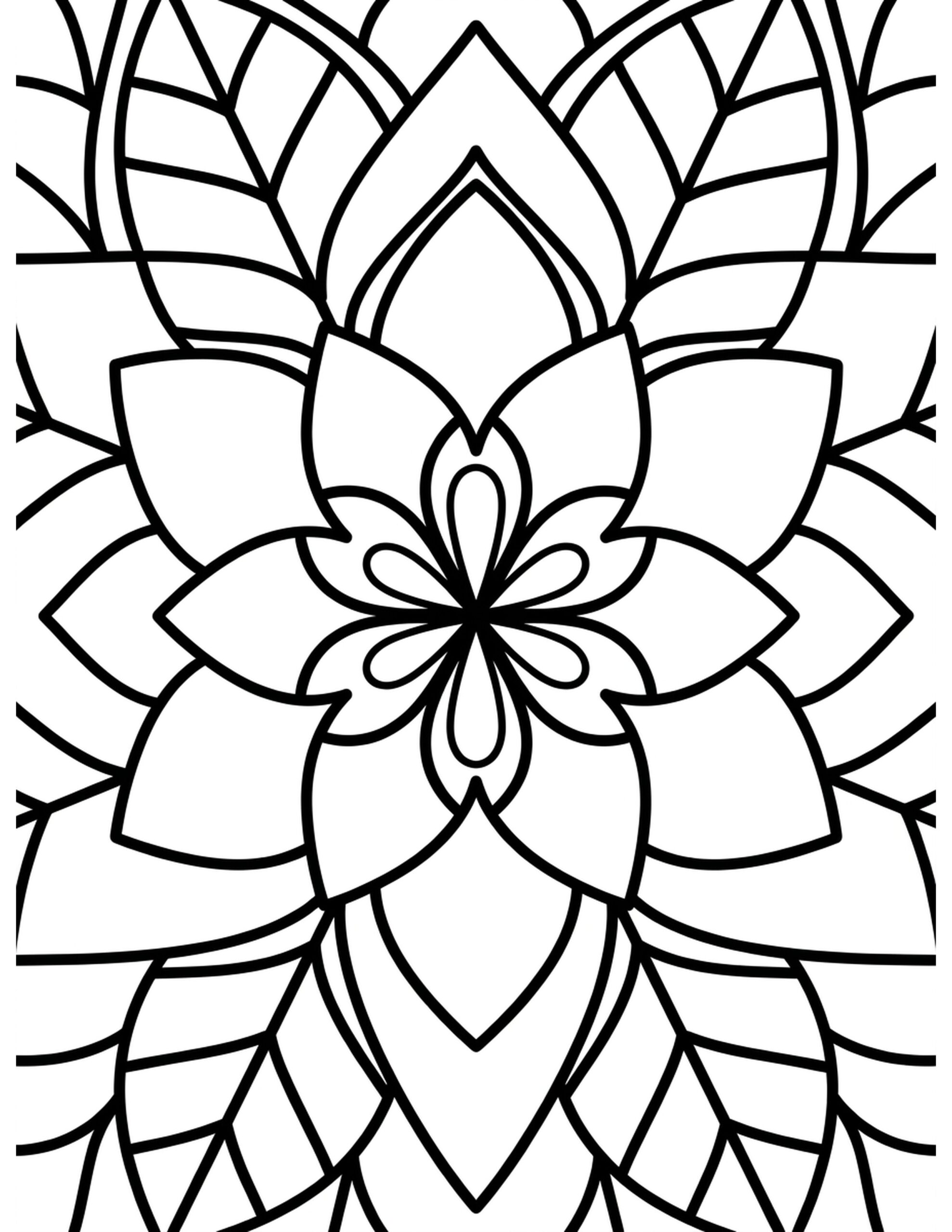 Beginner Mandala Coloring Page