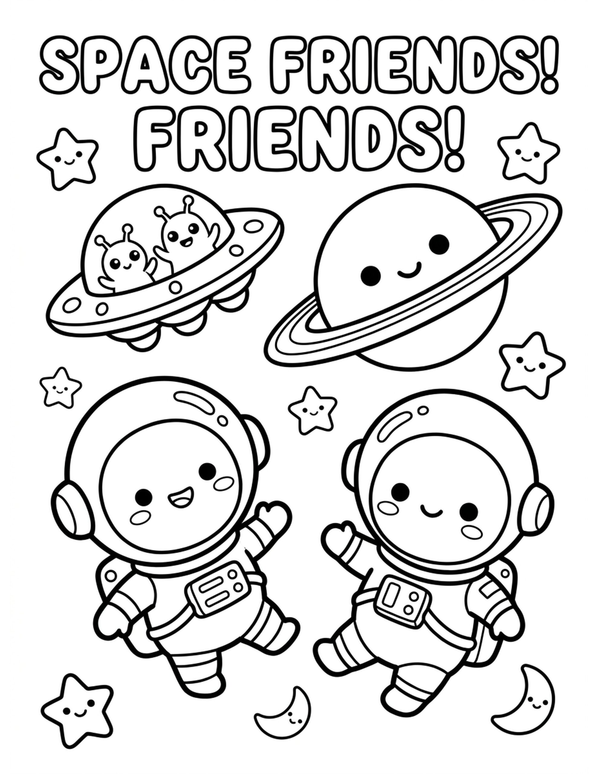 Space Exploration Coloring Page