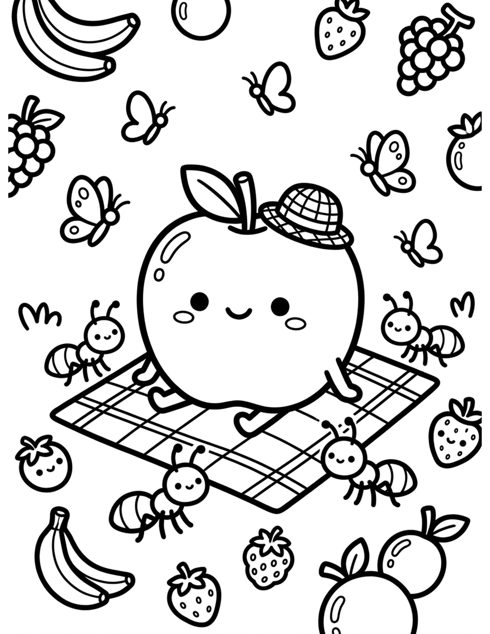 A for Apple Coloring Page