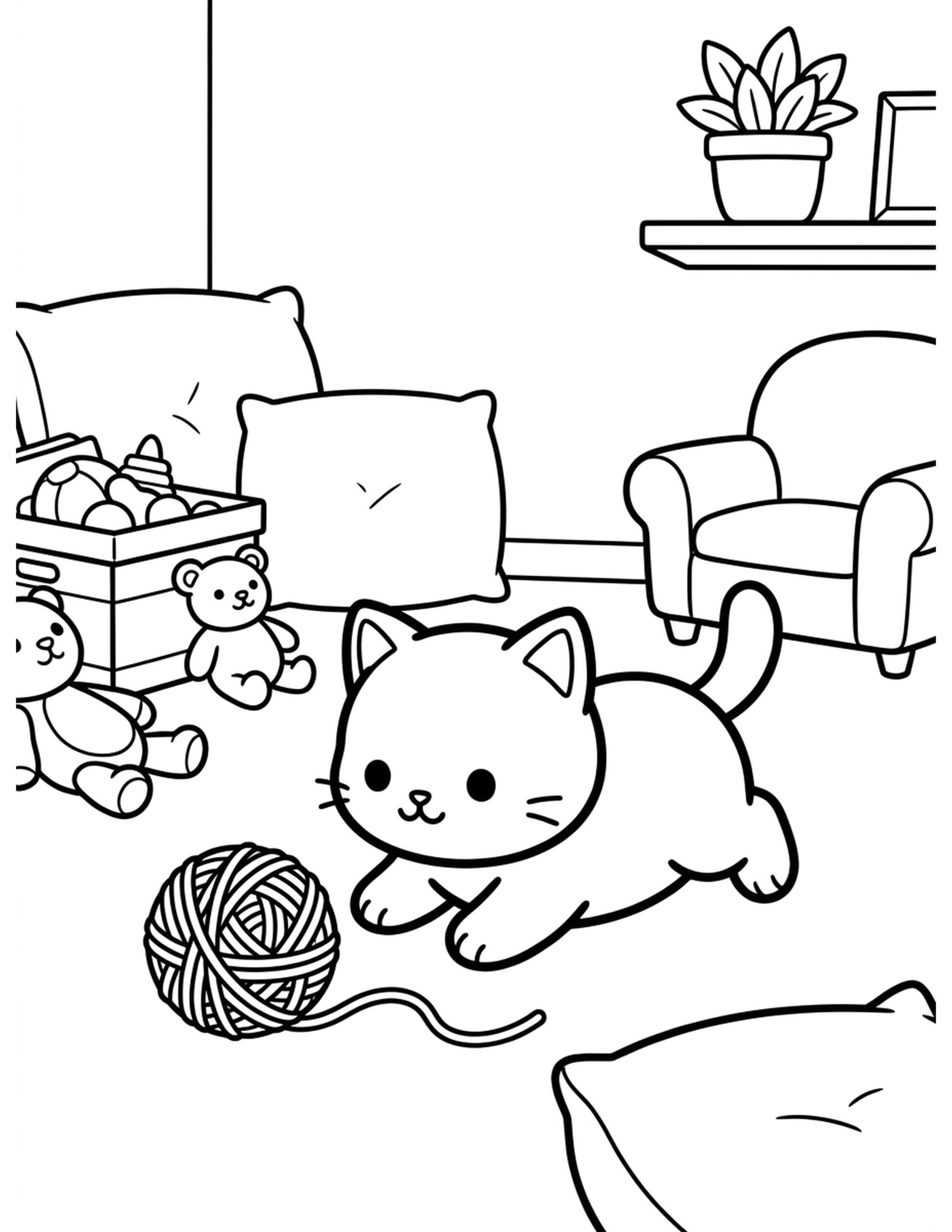 C for Cat Coloring Page