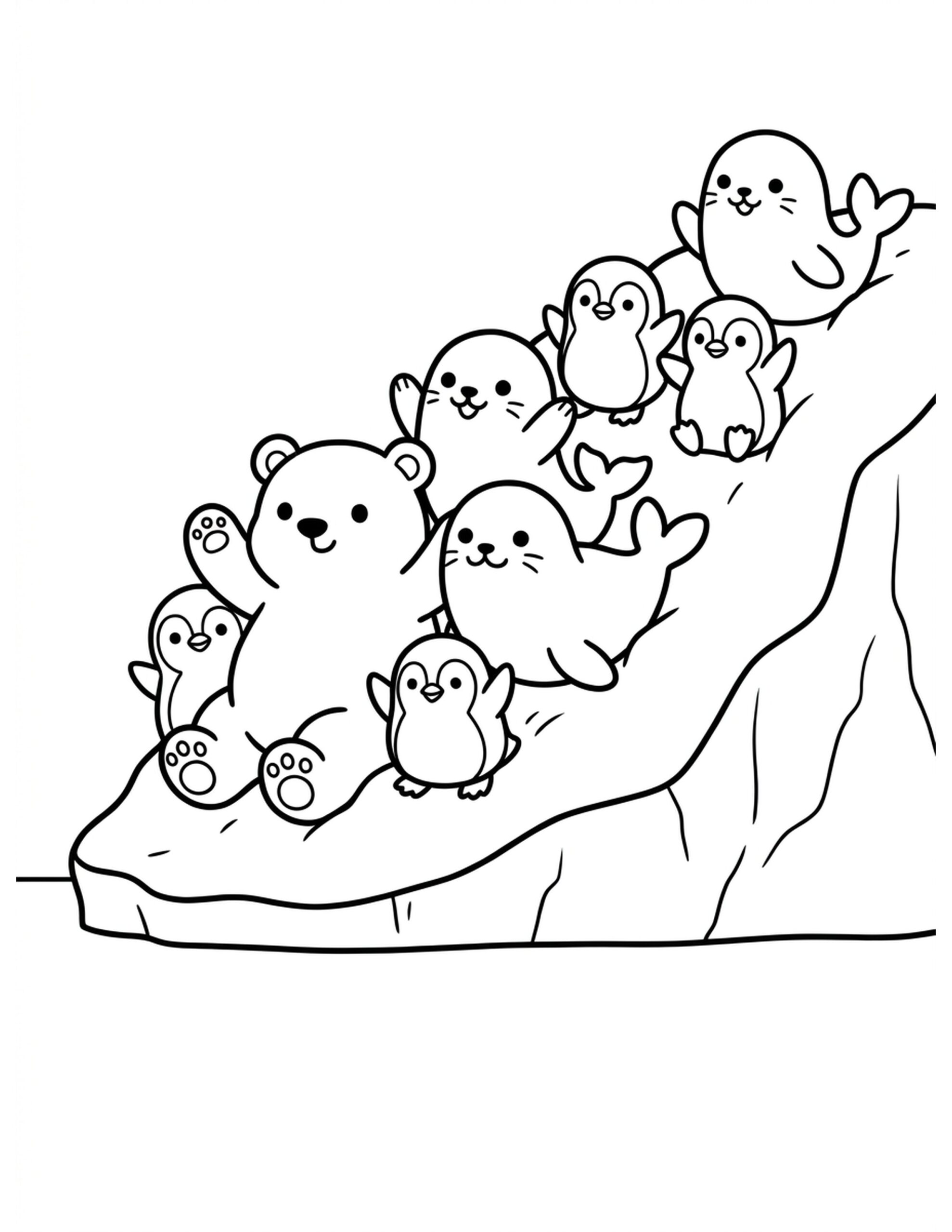Iceberg Adventure Coloring Page