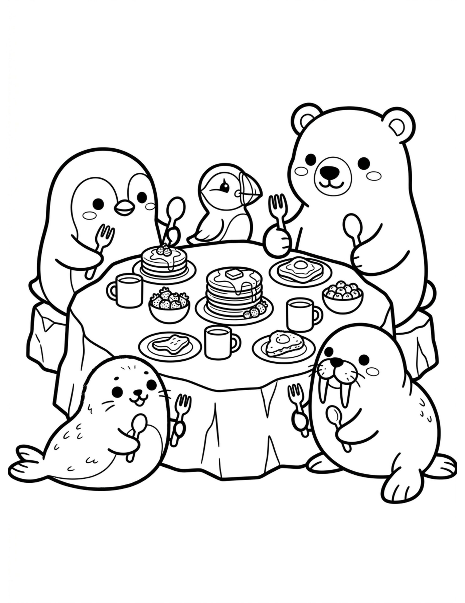 Iceberg Breakfast Club Coloring Page