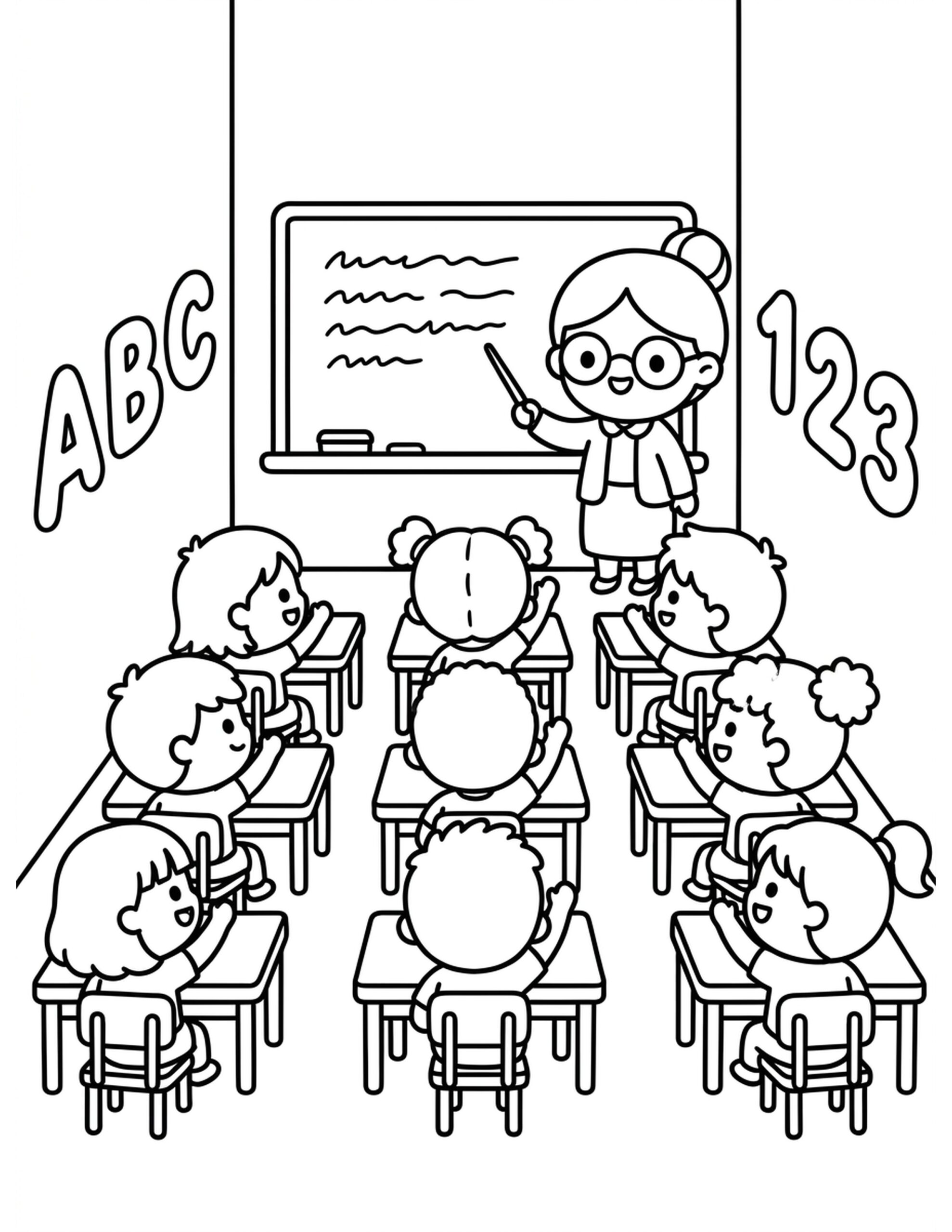 Classroom Fun Coloring Page