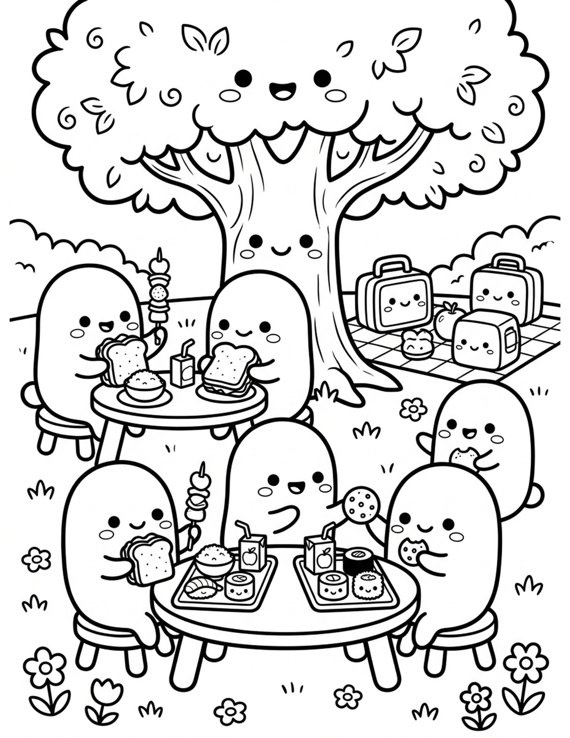 Lunchtime Delight Coloring Page