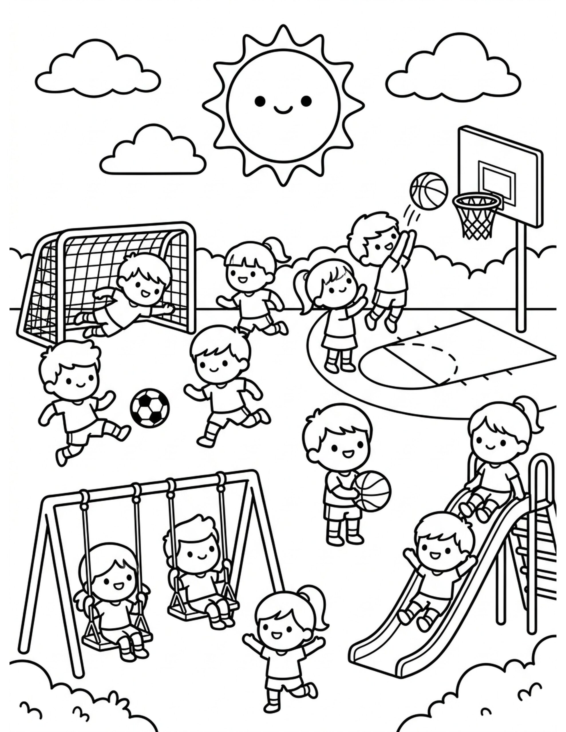 After School Sports Coloring Page