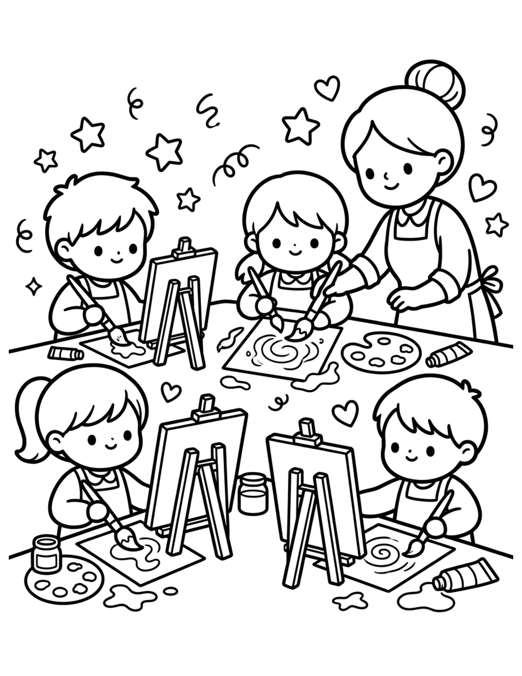 Art Class Creations Coloring Page