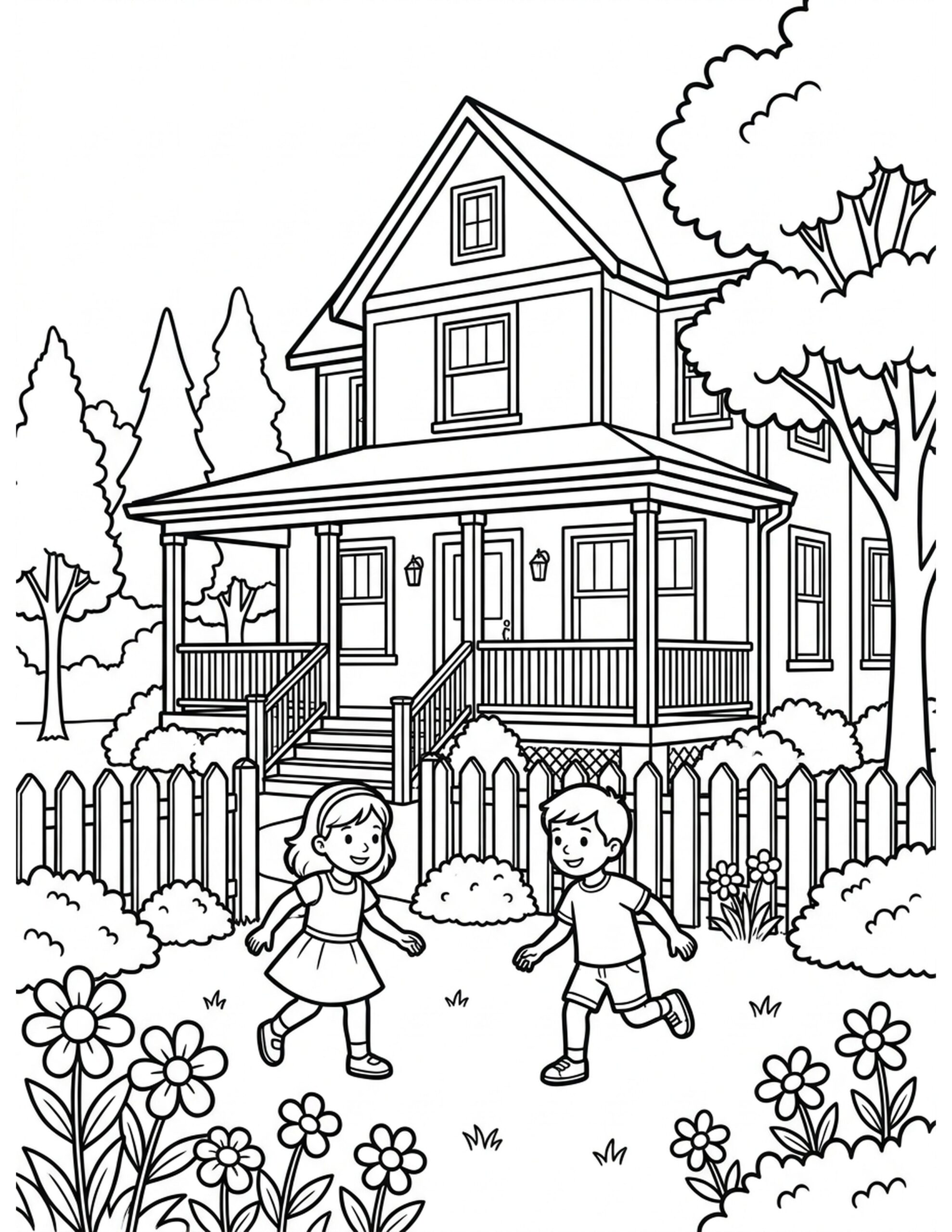 The Heeler House Coloring Page