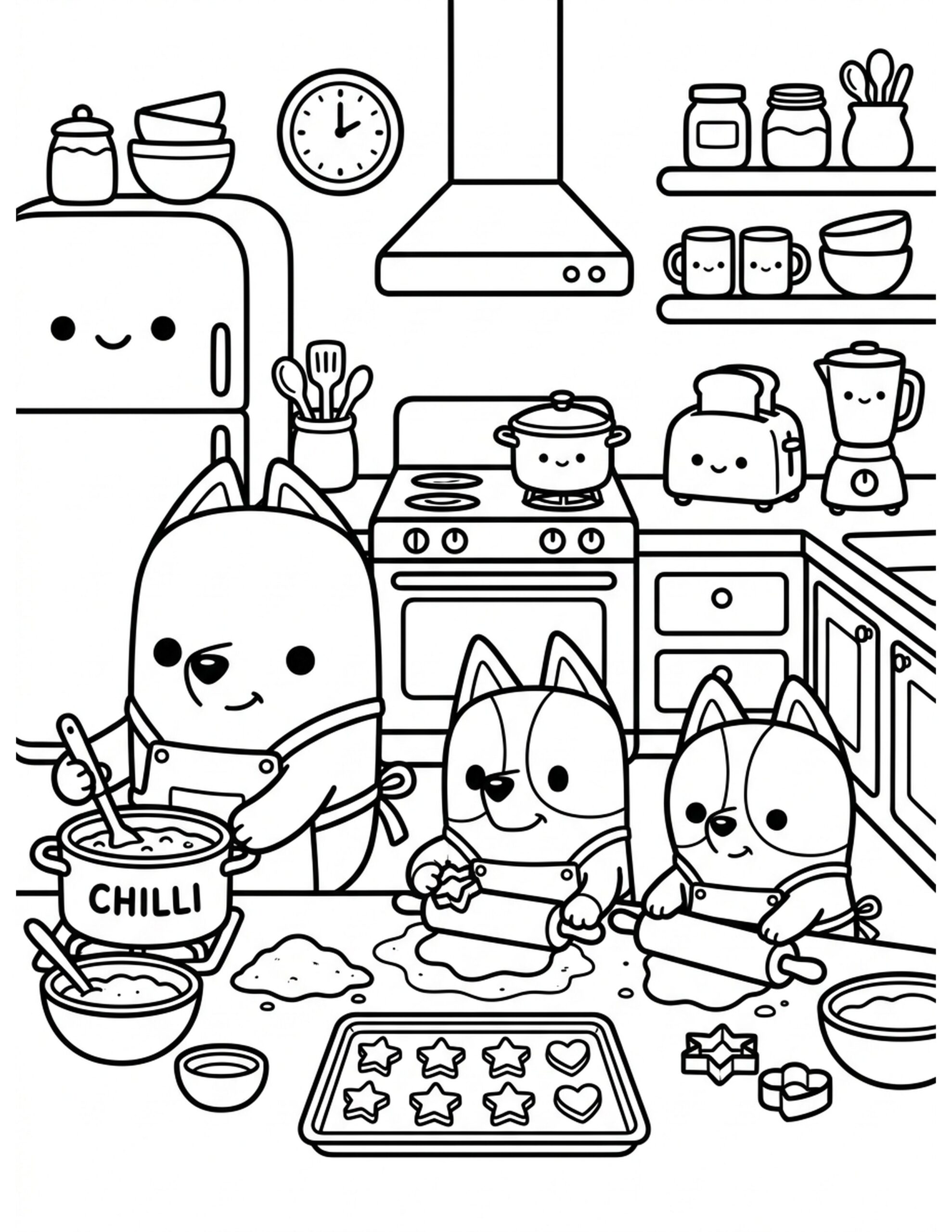 Chilli's Cooking Time Coloring Page