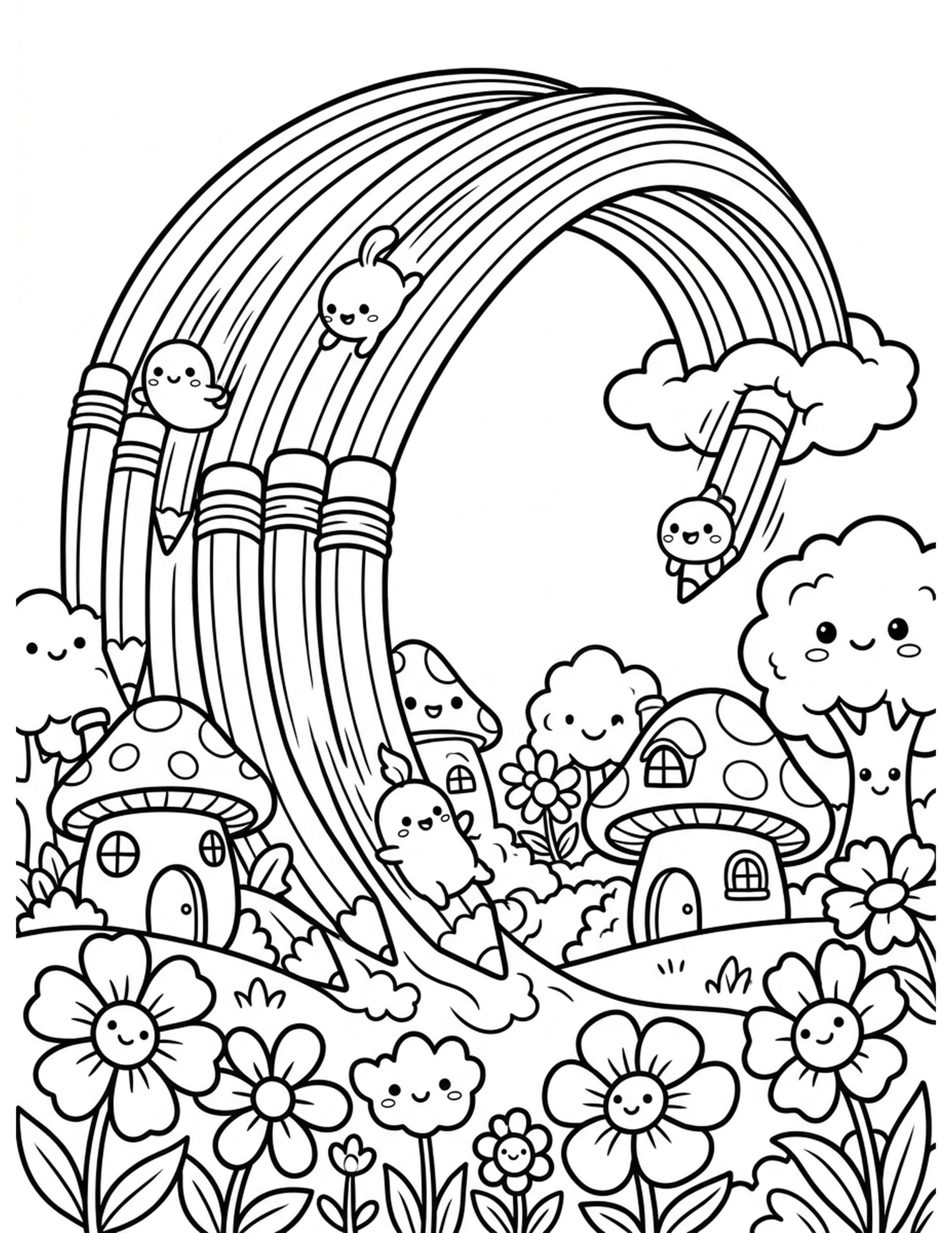 Every Color Under the Rainbow Coloring Page
