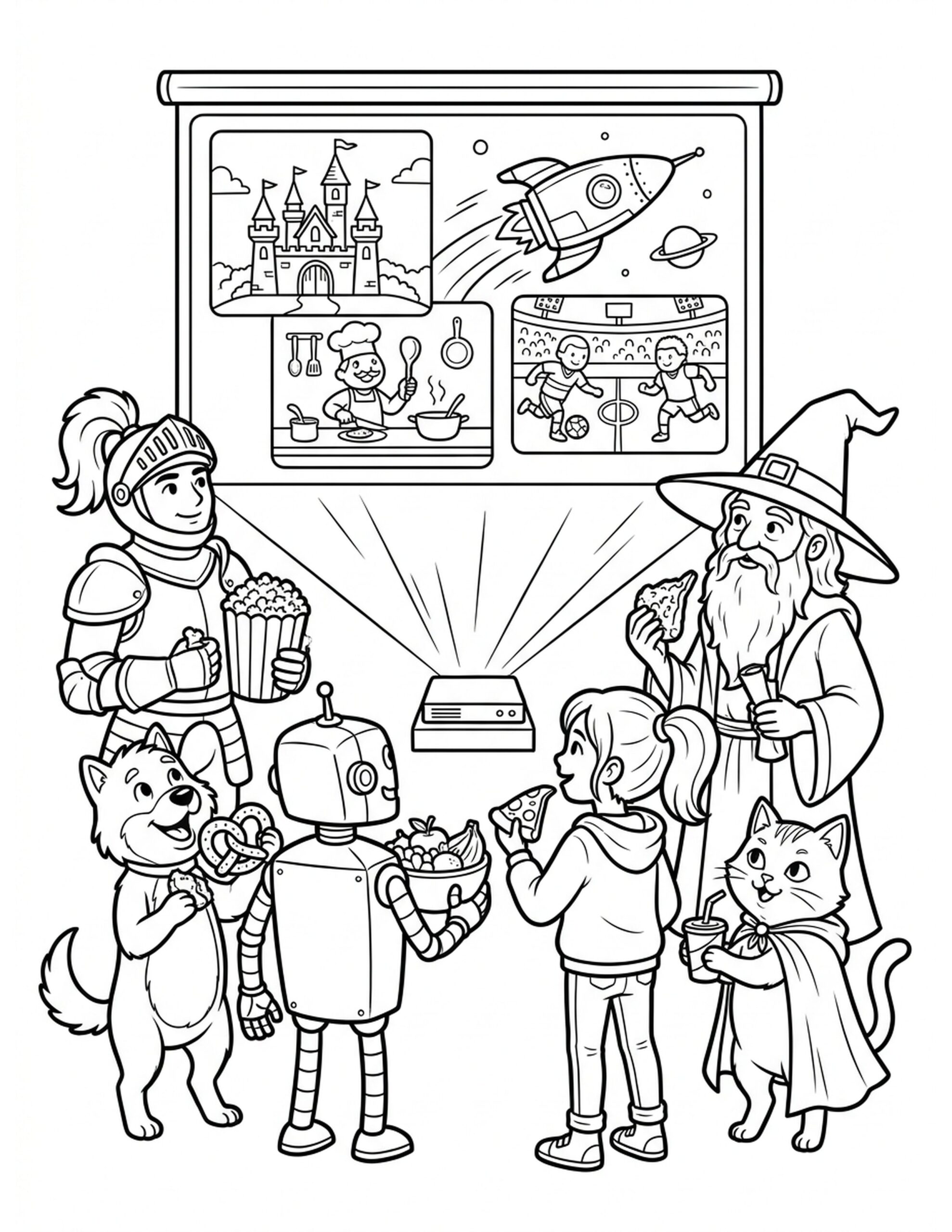 Streaming Wonderland Coloring Page