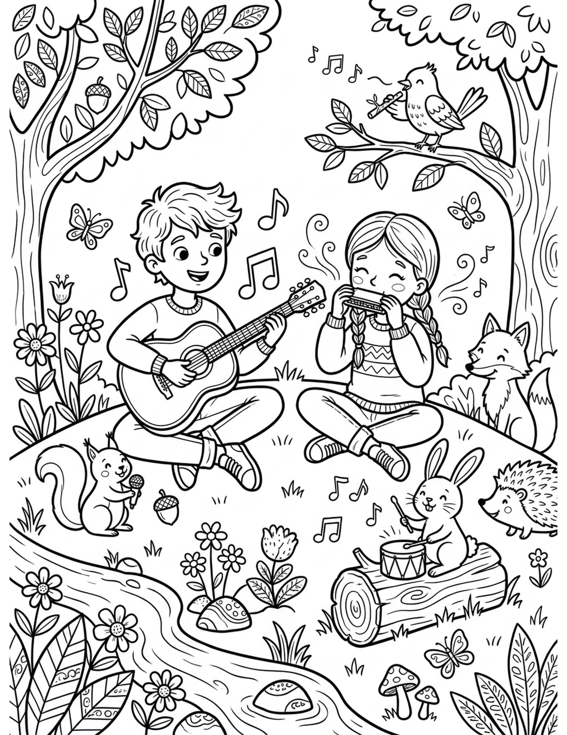 Nature's Music Coloring Page