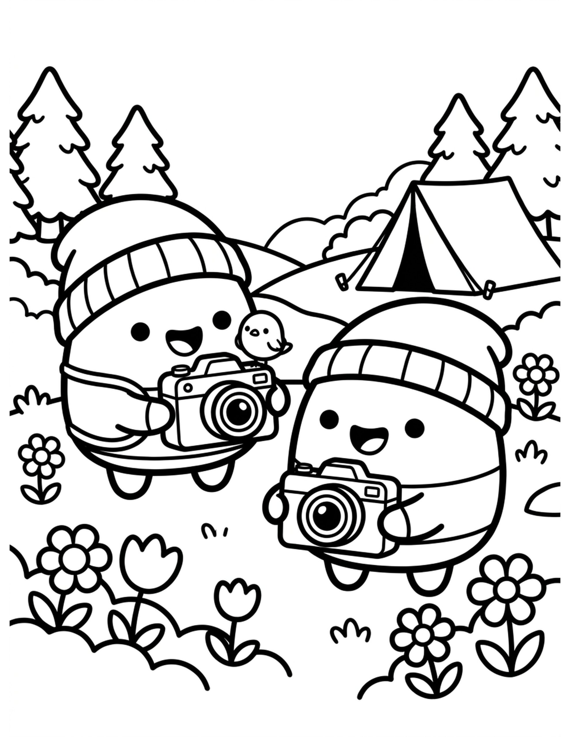 Nature Photography Coloring Page