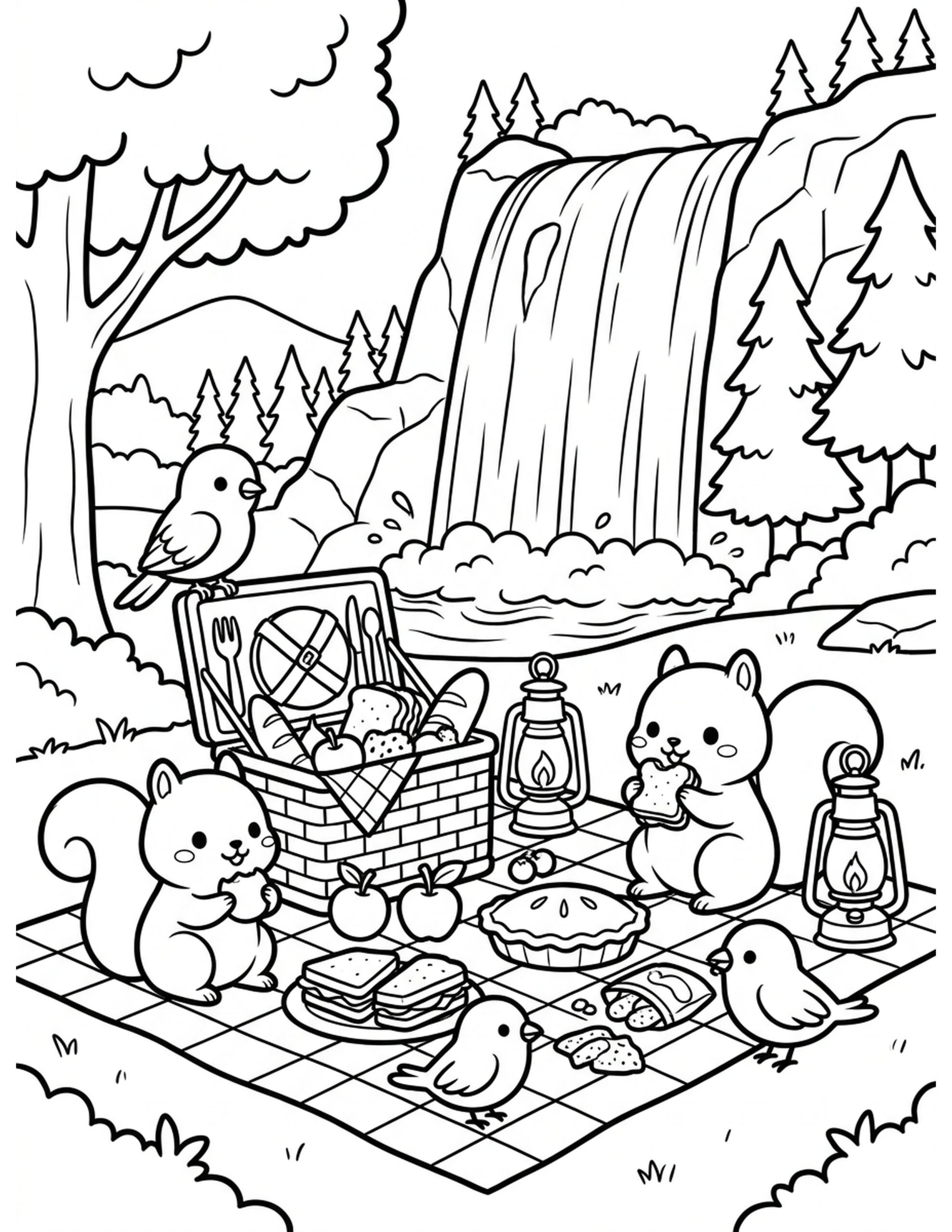 Picnic Day Coloring Page