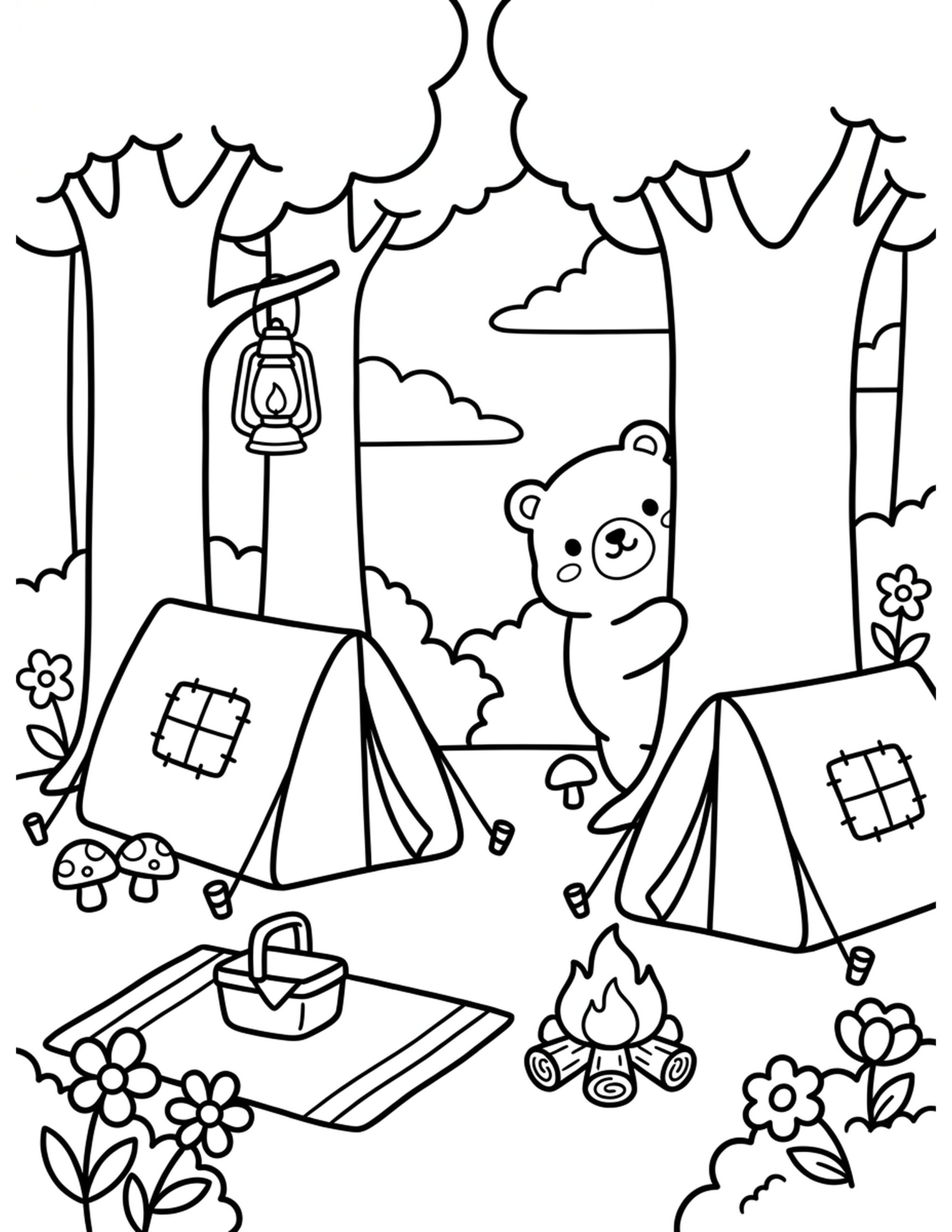 The Perfect Campsite Coloring Page