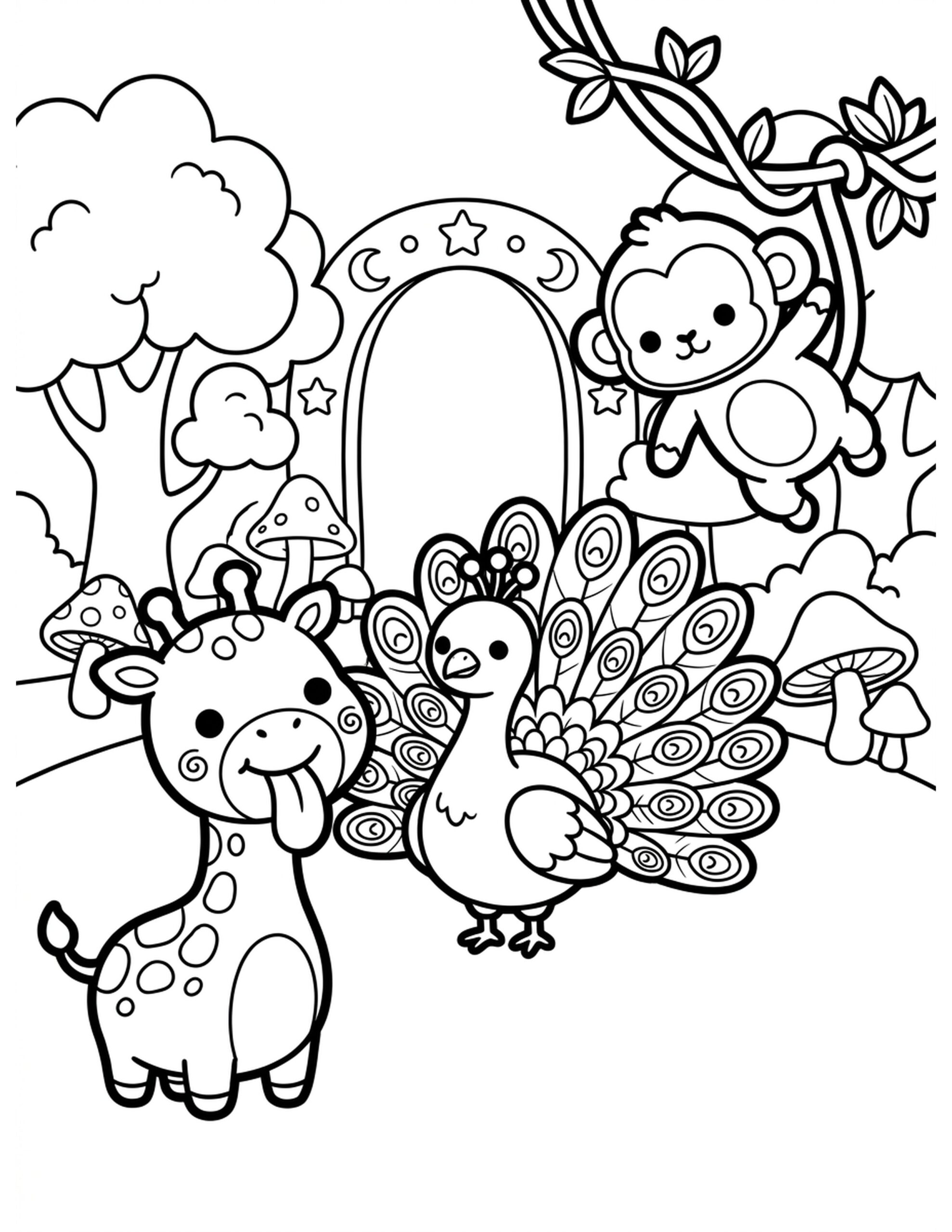 Magical Zoo Experience Coloring Page