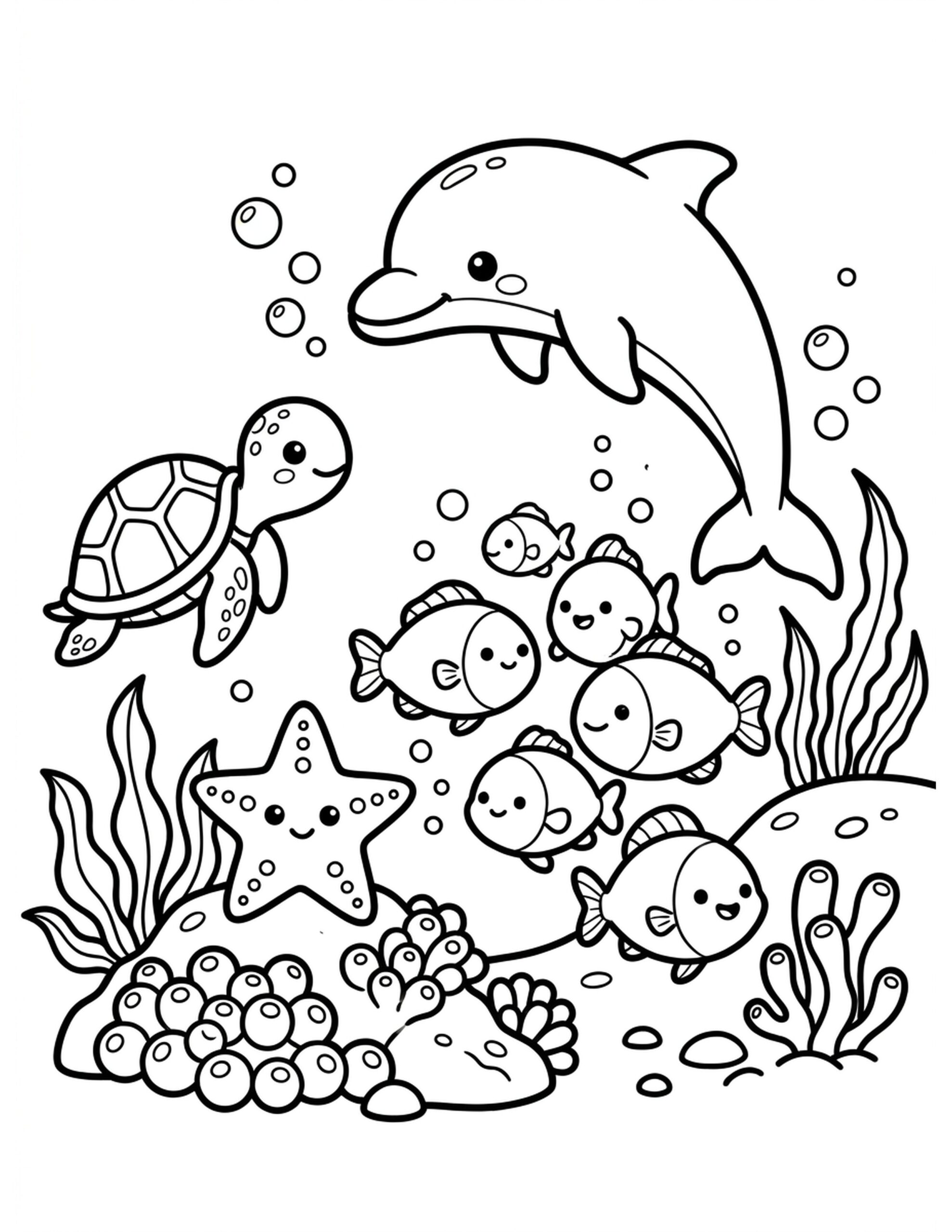 Under the Sea Adventure Coloring Page