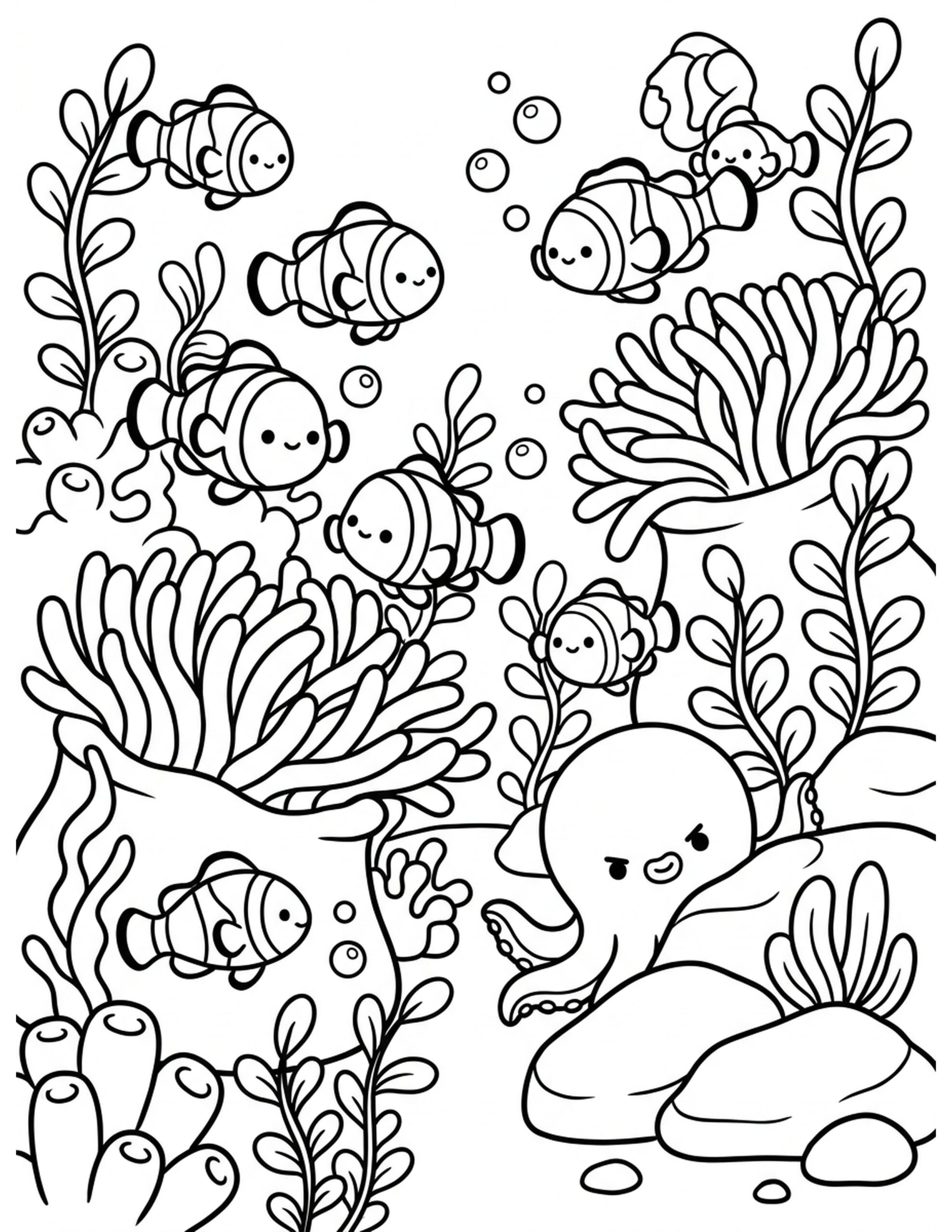 Reef Paradise Coloring Page
