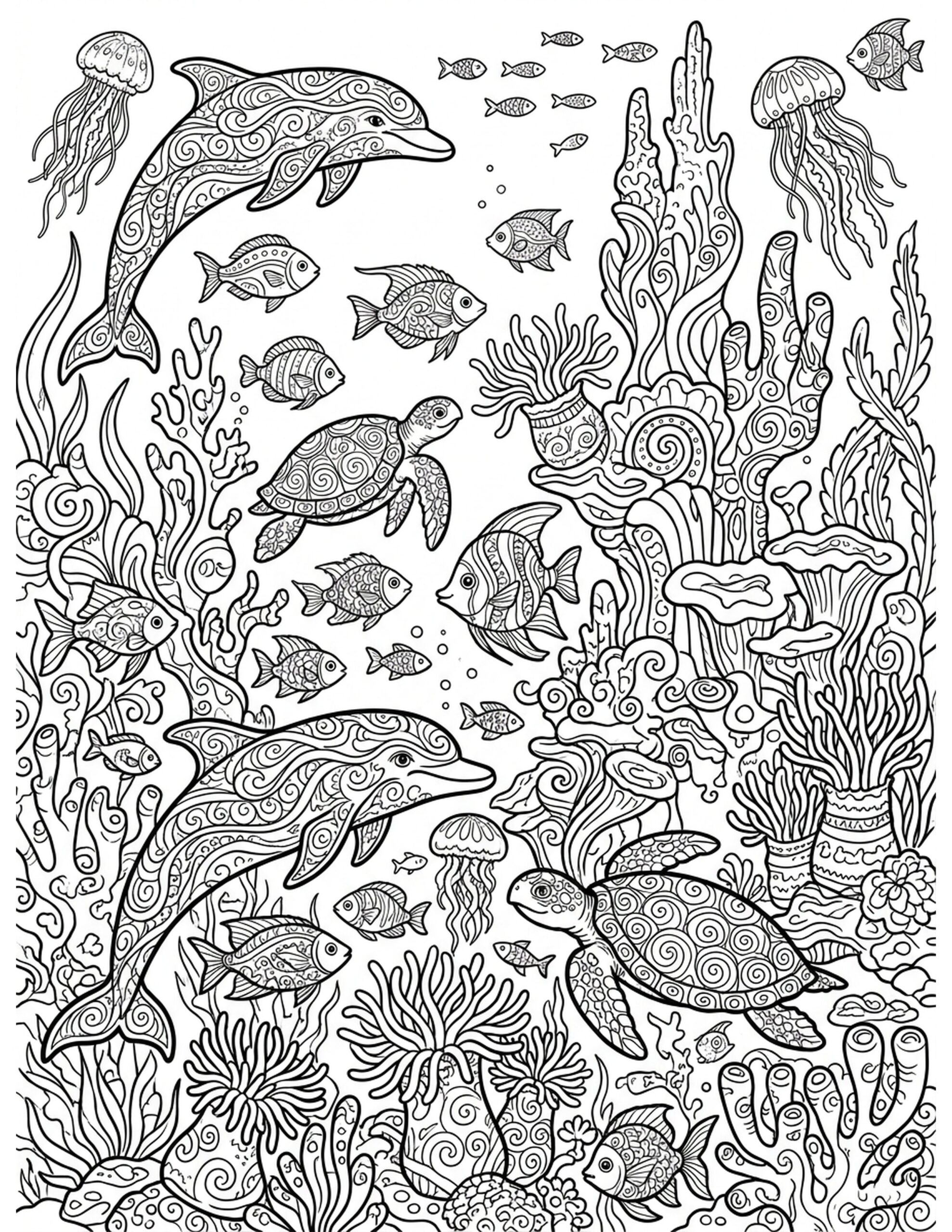Underwater Serenity Coloring Page