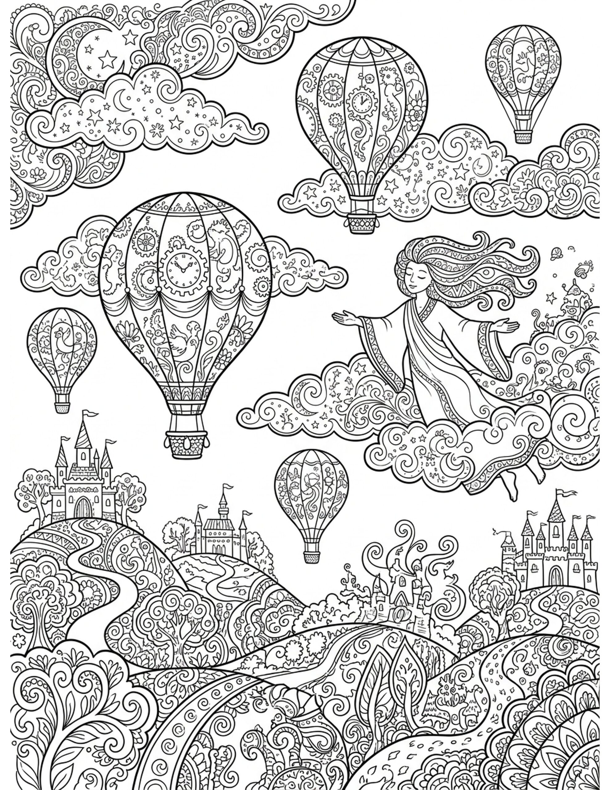 Magical Dreamscape Coloring Page