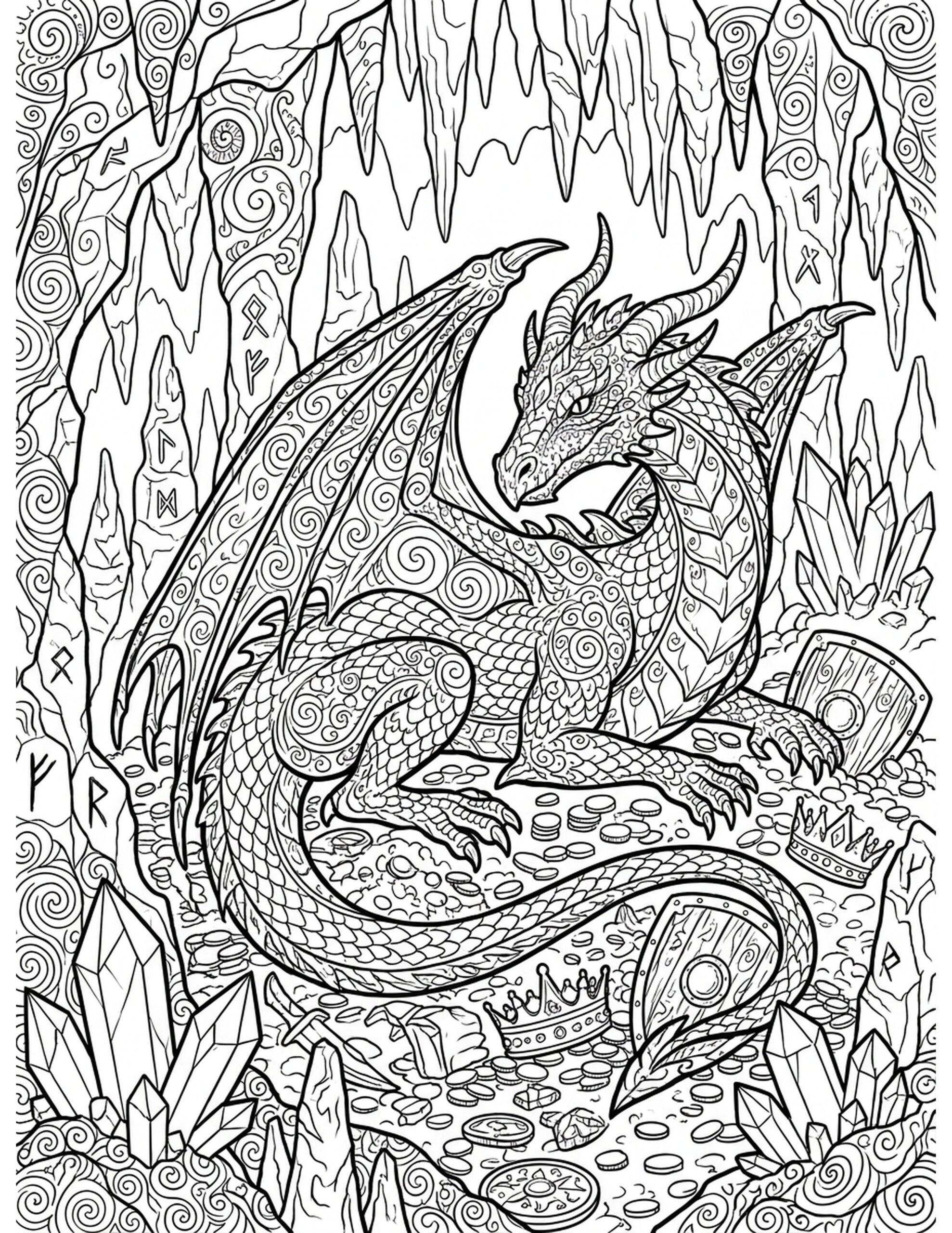 Dragon’s Nest Coloring Page
