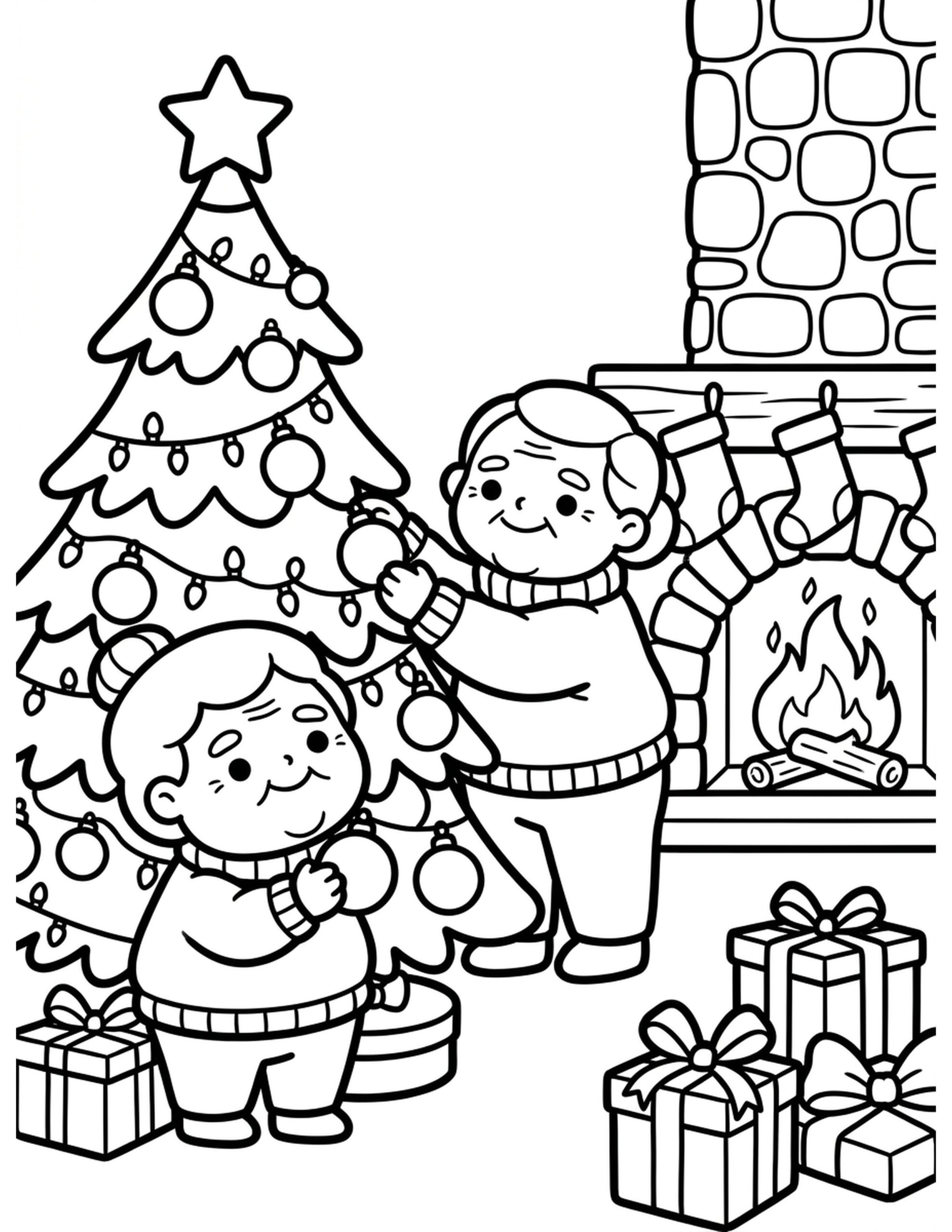 Holiday Celebration Coloring Page