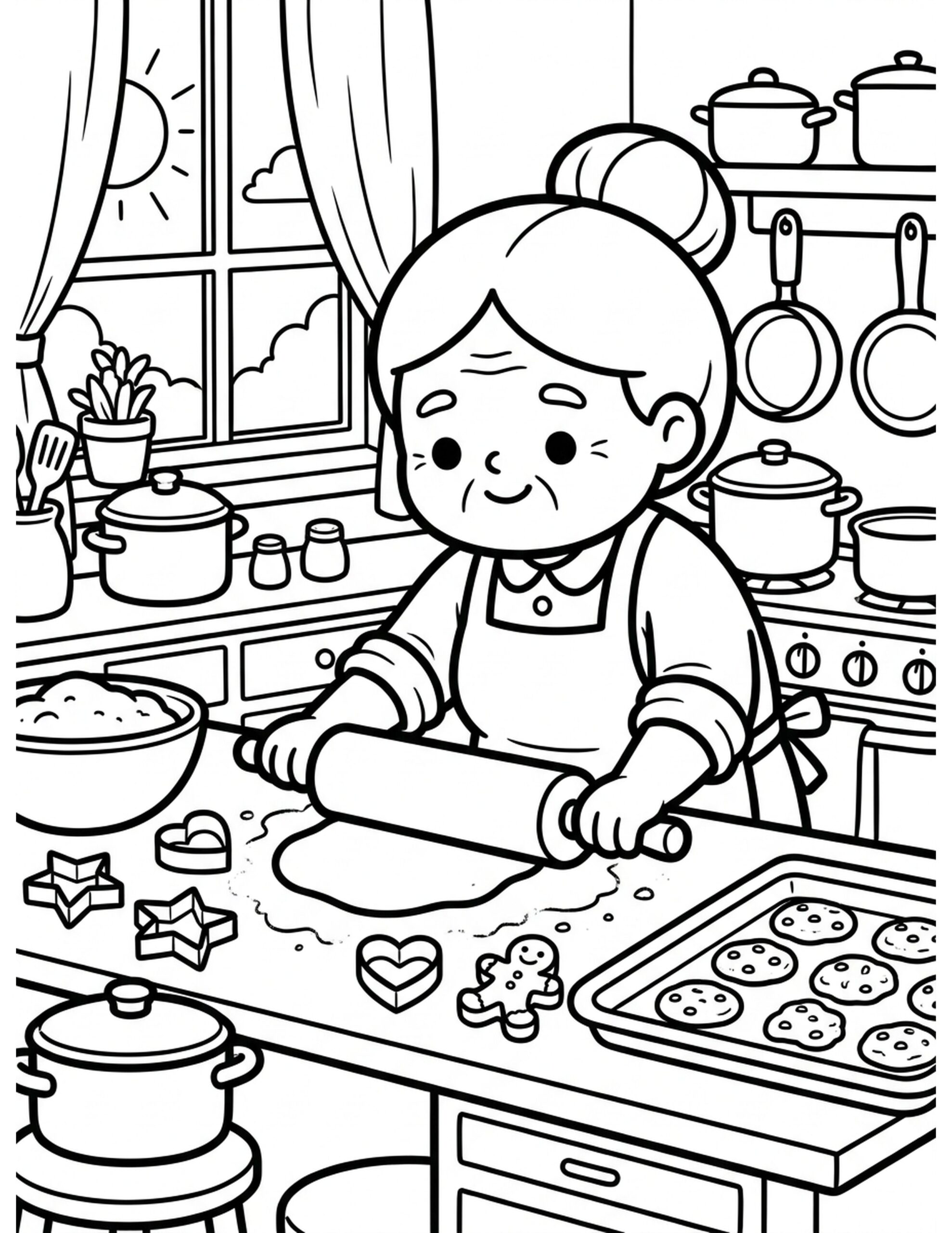 Baking Day Coloring Page
