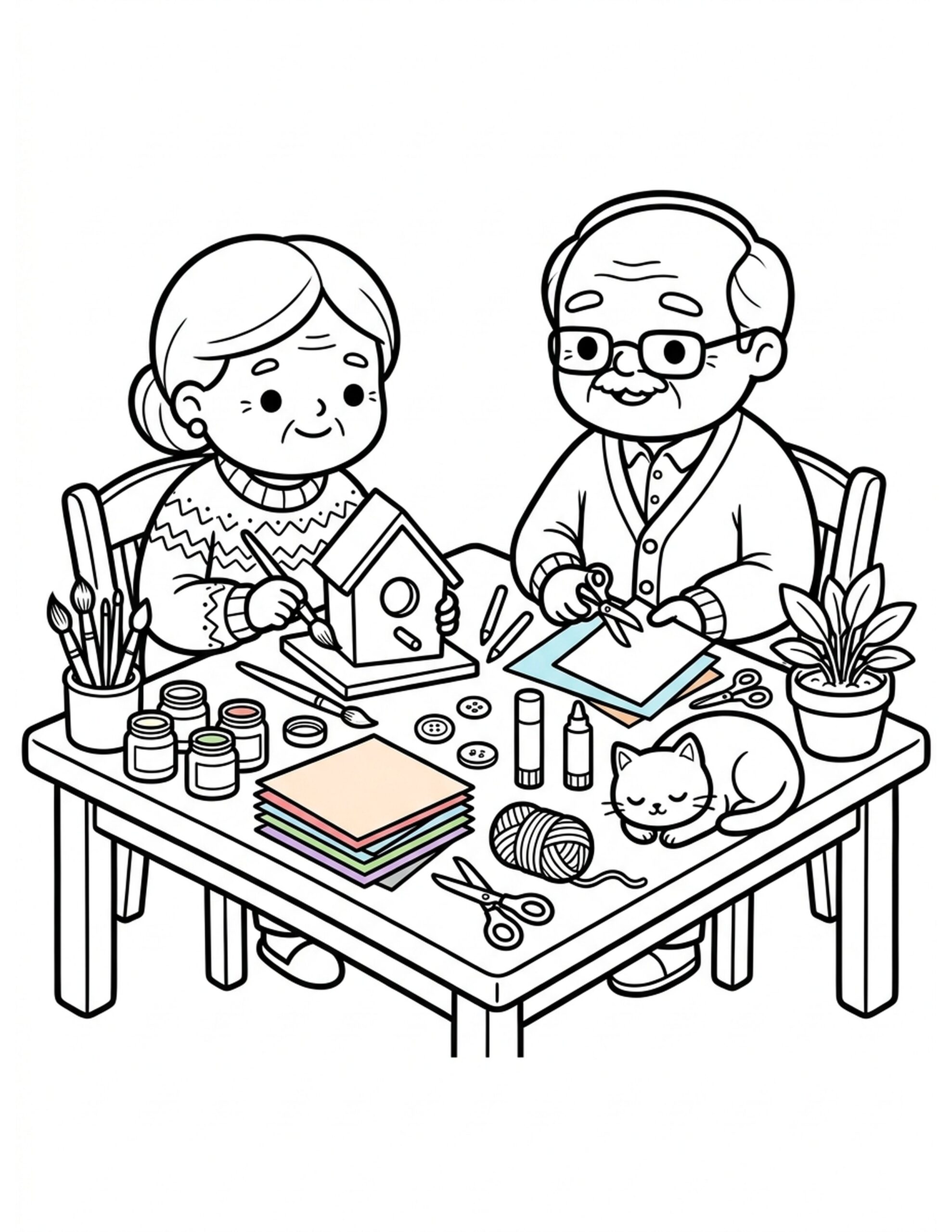 Art and Craft Day Coloring Page