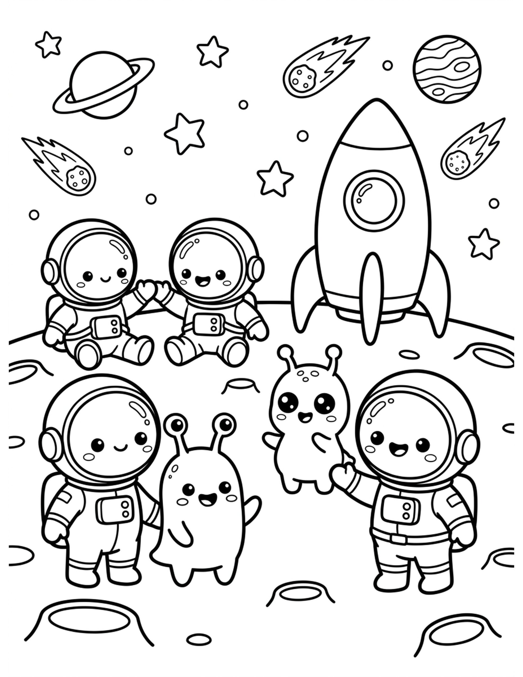 Space Adventure Coloring Page