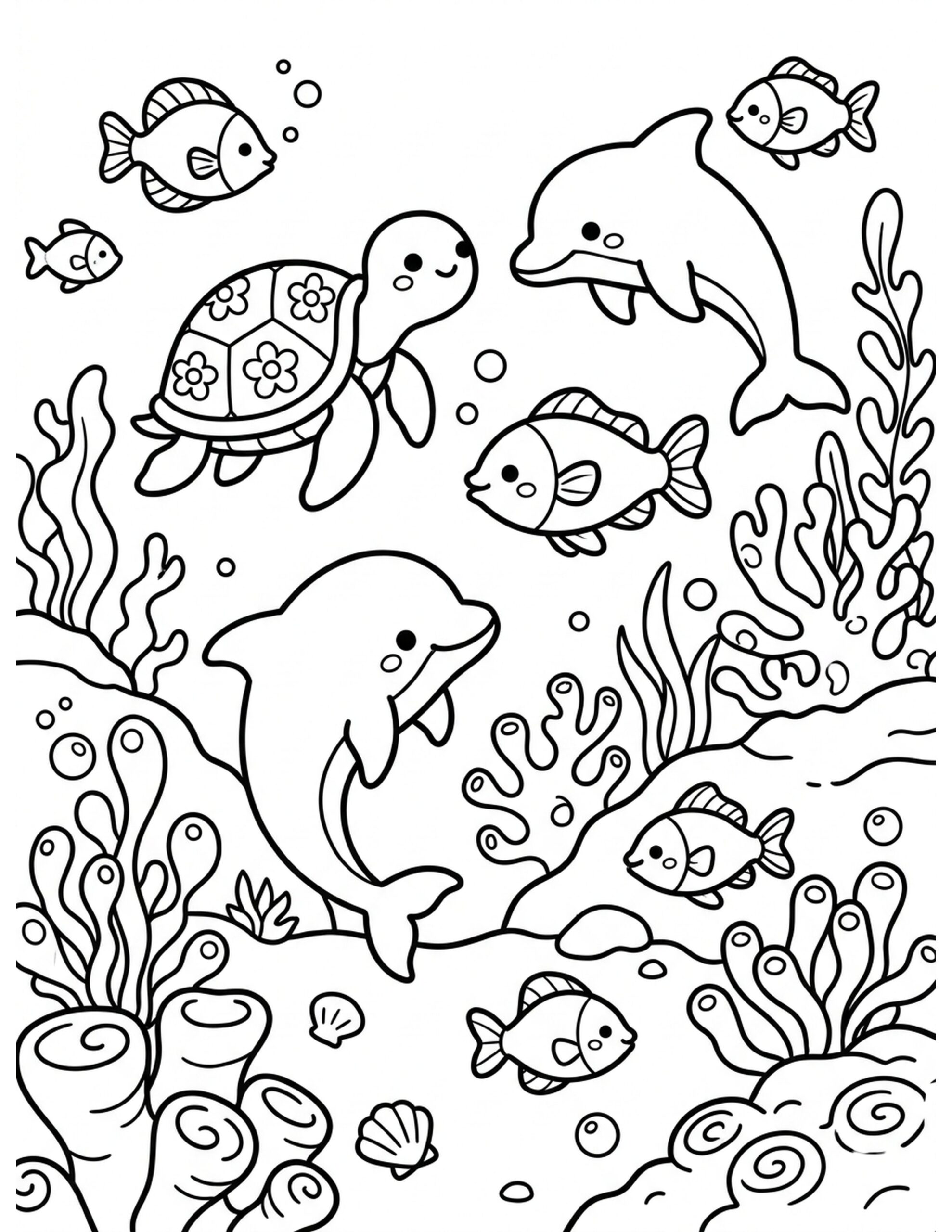 Underwater Wonderland Coloring Page