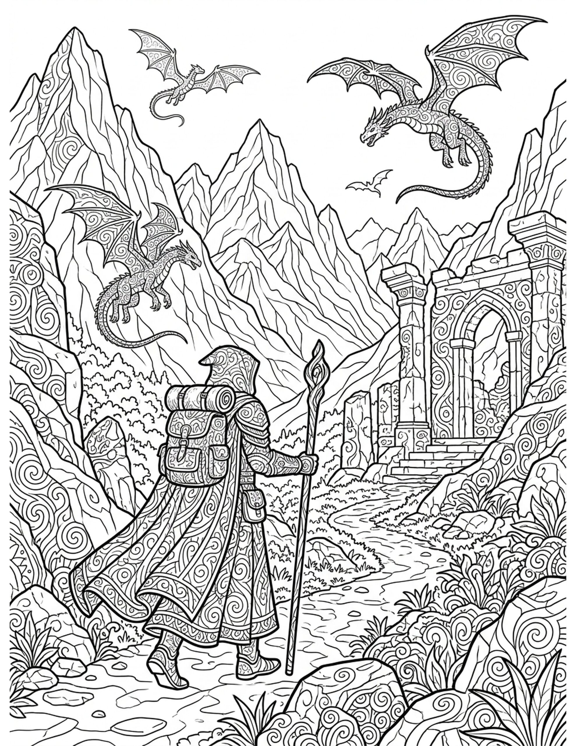 Epic Quest Coloring Page