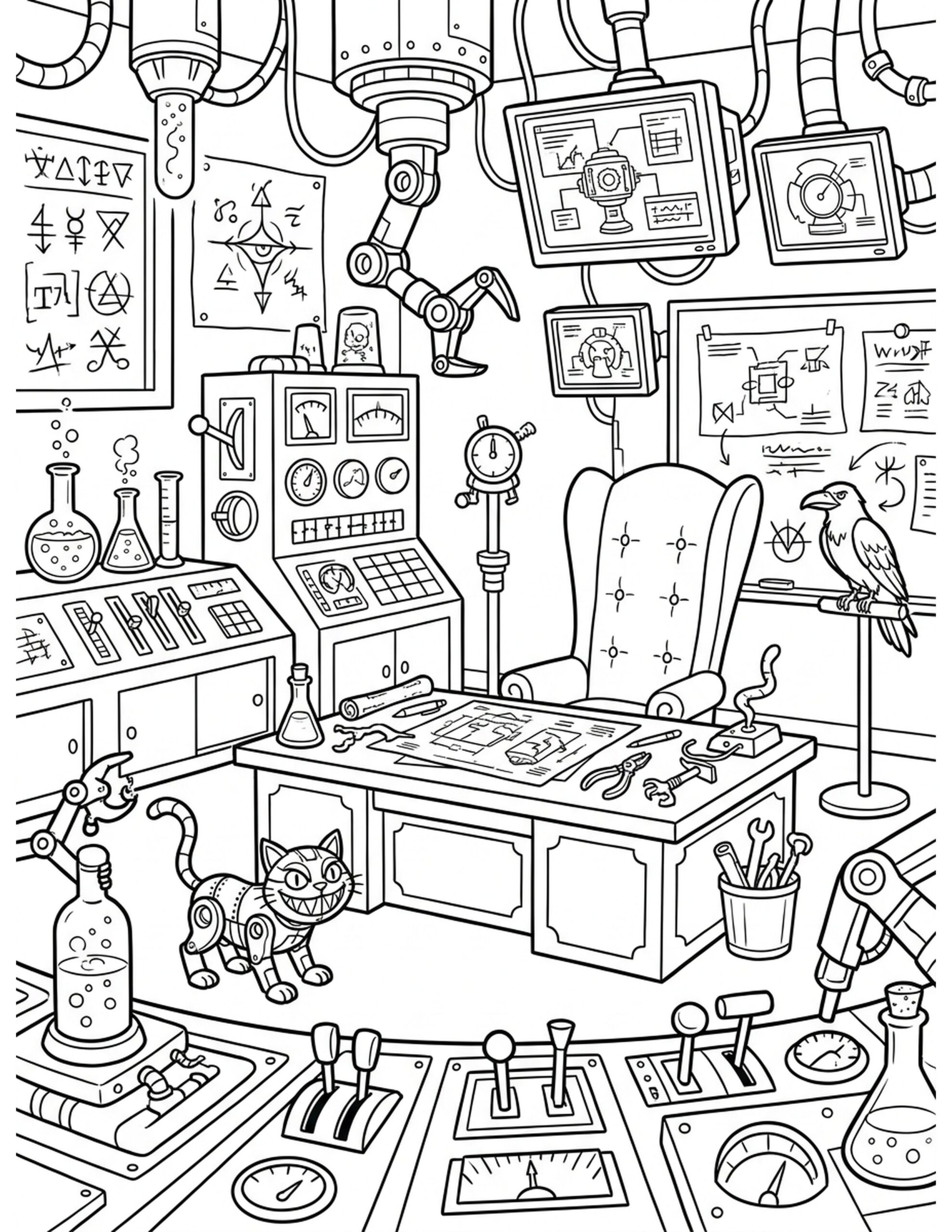 Villain's Lair Coloring Page